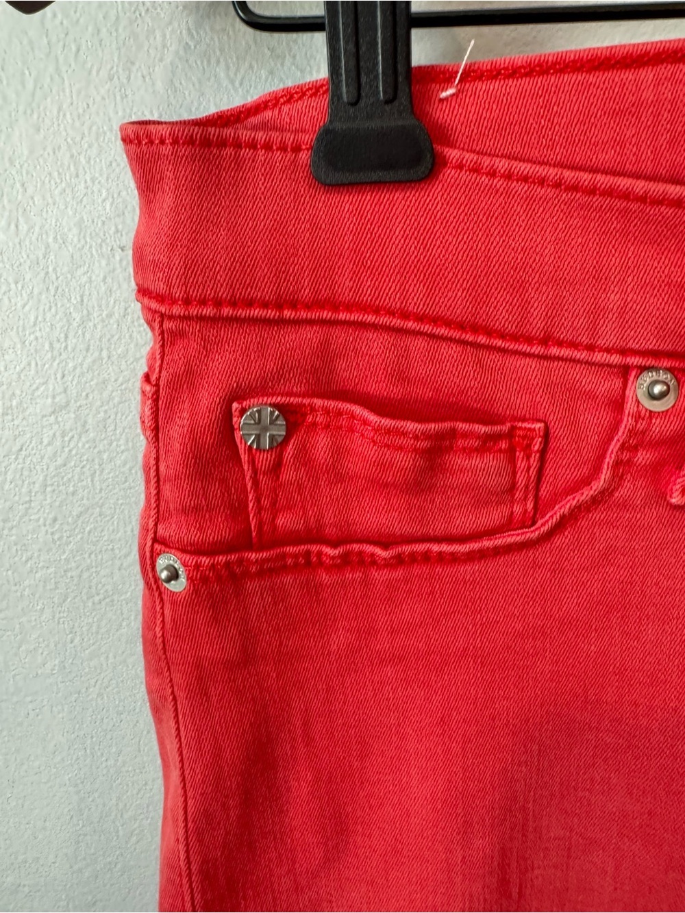 Hudson Jeans Women’s Coral-Red Super Skinny Jeans Sz 29 - Picture 2 of 9